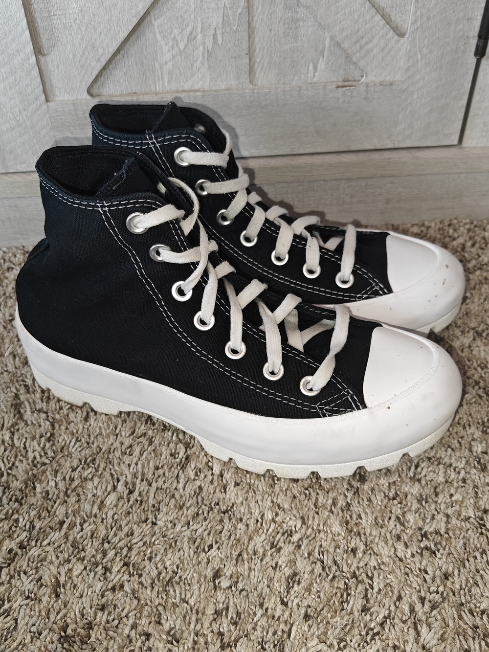 Converse Chuck Taylor All Star Lugged High-top Platform Sneakers Size 7.5 Women - Picture 3 of 7